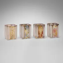 Alphonse Mucha, 'The Seasons 1900' tea light holders, set of four from the Artis Orbis collection