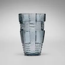 attribution Jean Luce, Art Deco vase, c. 1930, cast glass