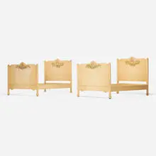 Elsie de Wolfe, Custom twin-size beds, pair, c. 1911, painted wood