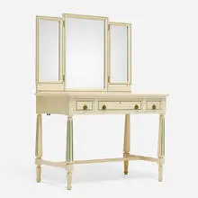 Elsie de Wolfe, Custom dressing table, c. 1911, painted wood, brass, mirrored glass