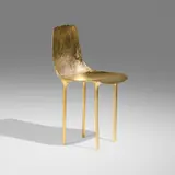 Massimiliano Locatelli, ML1.2 chair, 2017, cast aluminum in gold-plated finish