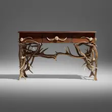 Rustic, Console, antlers, pine