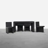 Max Lamb, Poly dining set, 2010, lacquered styrofoam