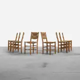 Charlotte Perriand, dining chairs, set of eight