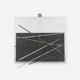 Jesús Rafael Soto, Vibrations Metalliques, 1969, aluminum, painted aluminum, bronze, fishing line