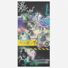 Futura 2000, Dangerous Dilemma, 1985, acrylic and spraypaint on canvas