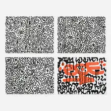 La II, untitled (set of four works), c. 1985, ink and acrylic on artist's board