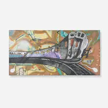 Sharp, untitled (NYC train), c. 1985, spraypaint and acrylic on canvas