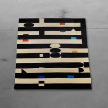 carpet by Yaacov Agam, 1971, hand-woven wool, sold Apr 2012