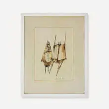 untitled (Drawing for Sculpture) by Lynn Chadwick, 1955, ink on paper, sold Apr 2012