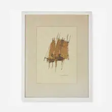 untitled (Drawing for Sculpture) by Lynn Chadwick, 1955, ink on paper, sold Apr 2012