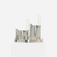 Ravinet d'Enfert, tea service, c. 1935, silver-plated brass, acrylic