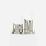 Ravinet d'Enfert, tea service, c. 1935, silver-plated brass, acrylic