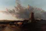 James Webb, The traveler's encampement, oil on canvas