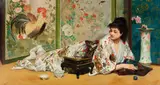 Alfred Tidey, The Geisha girl, oil on canvas