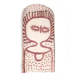 Australian Aboriginal, Wandjina (Spirit Face); Animal (two works), natural earth pigments on eucalyptus bark; natural earth pigments on carved wood