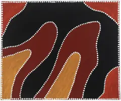 Tommy Carroll, Big Hill Country Doon Doon, ochre on canvas