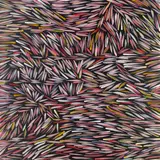 Bush Yam Leaves by Jeannie Petyarre, acrylic on canvas, offered Nov 2023