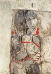 Gustavo Foppiani, Manichino per la construzione d'armature, oil on board