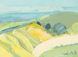 Roger Mühl, Le Champ Jaune, oil on canvas