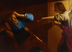 Gerrit van Honthorst, An angel freeing Saint Peter from prison, oil on canvas