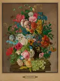 Joseph Nigg, Bouquets de Fleurs, c. 1940, A group of six lithographs with hand-coloring on wove paper