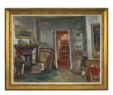 Arbit Blatas, The artist's studio, oil on canvas