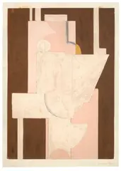 Figur by Willi Baumeister, 1922, Gouache und Bleistift auf Papier, auf festes Papier montiert, sold Nov 2014