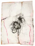 KS-11/1968 by Emil Schumacher, 1968, Mischtechnik und Collage mit Sisal auf gefaltetem Papier. Im Künstlerrahmen, sold Nov 2014