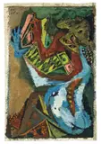 Große Sitzende mit Spiegel by Ernst Wilhelm Nay, 1947, Gouache auf schwerem, genarbten Papier, sold Jun 2009