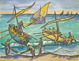 Max Pechstein, Ausziehende Boote