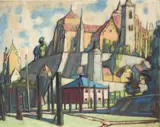 Max Kaus, Breisach, 1925, Öl auf Leinwand