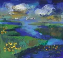 Dänische Landschaft by Rainer Fetting, 1997, Öl auf Leinwand, sold Nov 2012