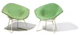 Harry Bertoia, Diamond chair, 1952, Welded steel with upholstered cover