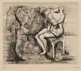 Henry Moore, Seated mother and child, pl. 13 (from Meditations on the Effigy)