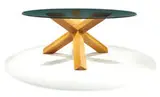 Mario Bellini, La Rotonda dining table, 1976, Ash with clear glass top