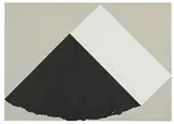Dark Gray and White by Ellsworth Kelly, 1977-79, Serigraph and collage on Rives newsprint paper and Duchene handmade paper, sold Dec 2011