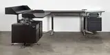 Bruce Burdick, Executive L-shaped desk, Aluminum, chrome-plated steel, laminate