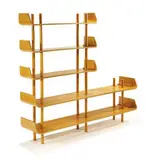 Wilhelm Lutjens, Bookcase, 1953, Bent plywood with beech veneer