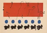 Red Sky by Joan Miró, 1960, Lithograph, sold Dec 2011
