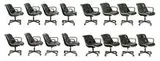 Charles Pollock, Swivel armchairs (16), 1965, Polypropylene, aluminum, plastic, and upholstery