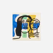 Fernand Léger, La mère et l'enfant, gouache on paper
