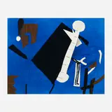 Perle Fine, Indicator Working, 1965, Fold-Over collage (gouache, folded paper collage)