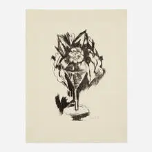 Marsden Hartley, Flowers in Goblet #2, 1923, lithograph
