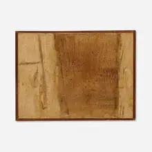Robert Moskowitz, Untitled, 1960, stained fabric window shade collage on canvas in artist's frame