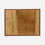 Robert Moskowitz, Untitled, 1960, stained fabric window shade collage on canvas in artist's frame