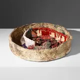 Sterling Ruby, Basin Theology / IBMSMMCCA, 2011, glazed stoneware, lacquered wood