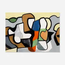 Nell Blaine, Abstraction, 1948, oil on plywood