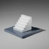 Sol LeWitt, Steps, 2005, syntactic polyurethane painted in lacquer, lacquered wood