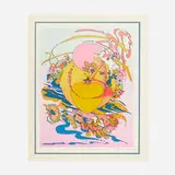 Peter Max, Orange Heart, 1976, screenprint